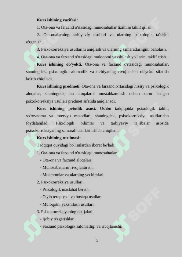 OTA-ONA VA FARZAND O'RTASIDAGI MUNOSABATLAR PSIXOKORREKSIYASI 5