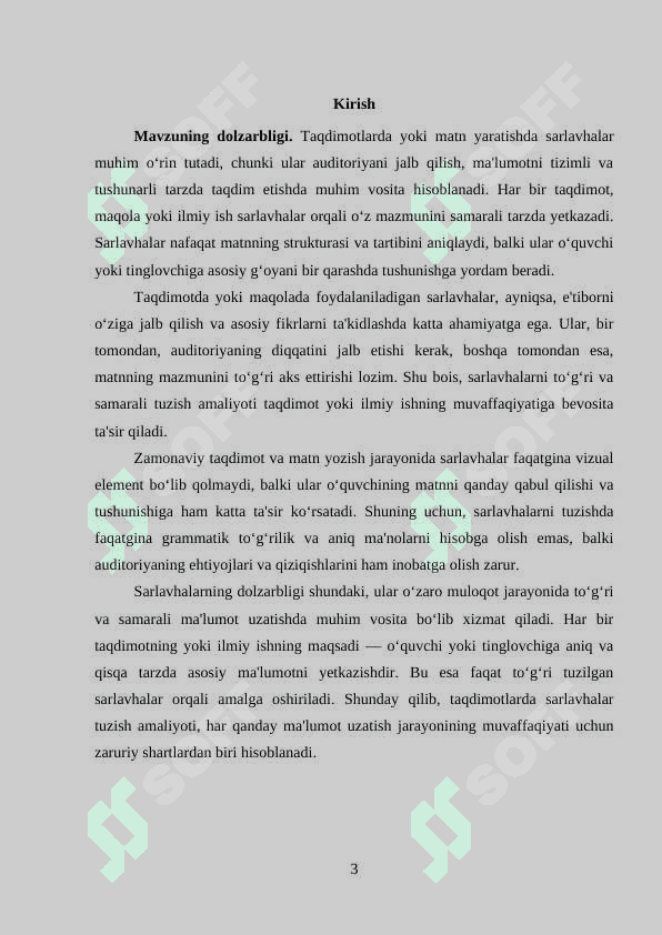 Taqdimotda kopiyalashtirish sarlavhalar. Sarlavhalar tuzish amaliyoti. 3