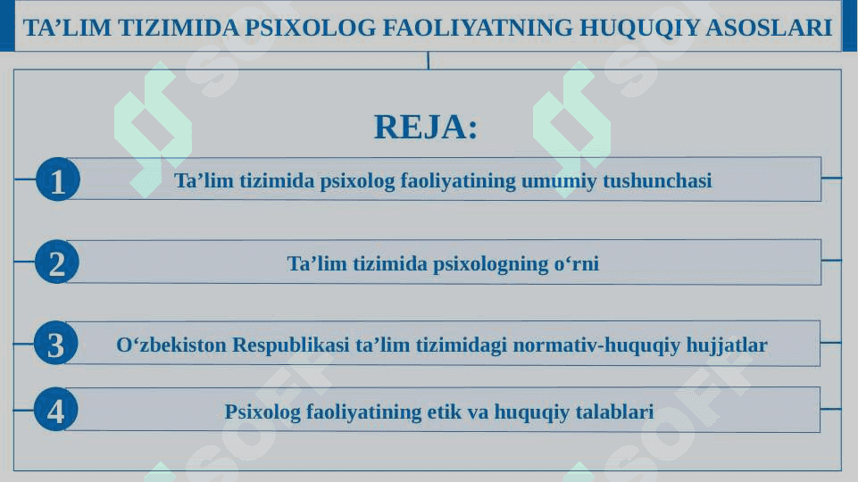Ta’lim tizimida psixolog faoliyatning huquqiy asoslari 2
