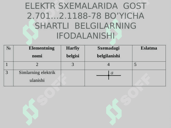 Elektrosxemalarda shartli grafik belgilarni o’rganish 4