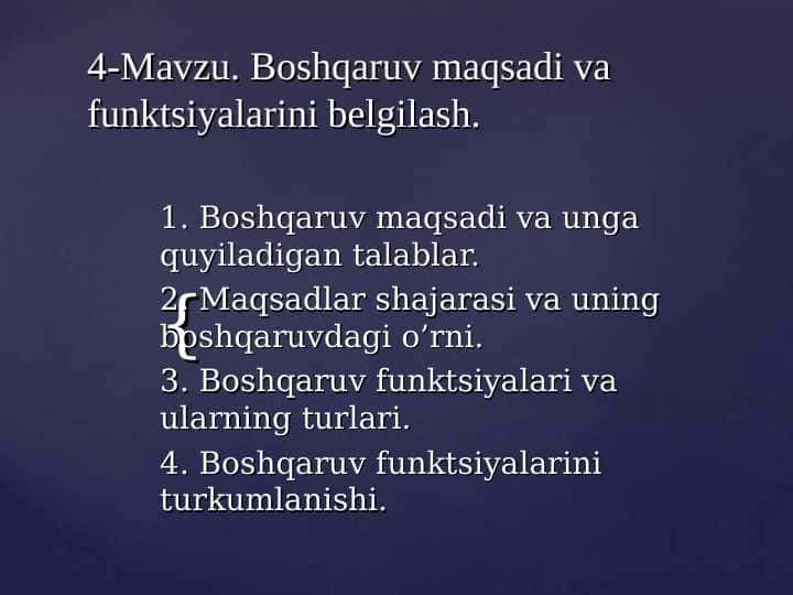 biznesda maqsad va funksiyalkrni belgilash 1