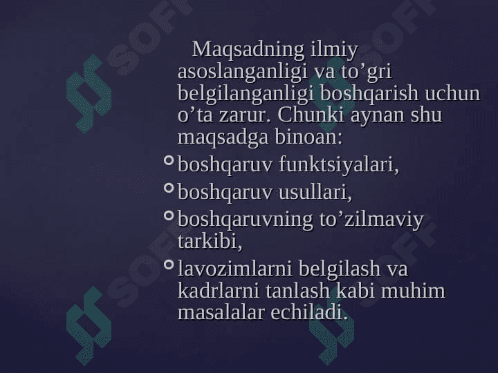 biznesda maqsad va funksiyalkrni belgilash 3