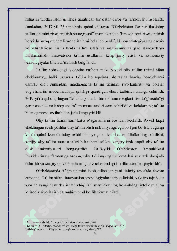 O'ZBEKISTON RESPUBLIKASIDA TA'LIM SOHASIDA AMALGA OSHIRILGAN ISLOHOTLAR 4