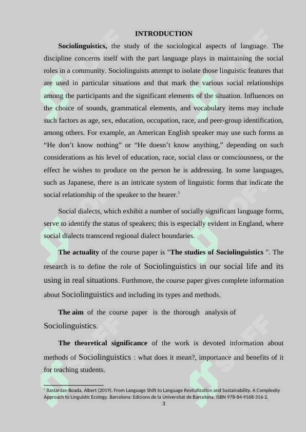 Sociolinguistics and its studies 3