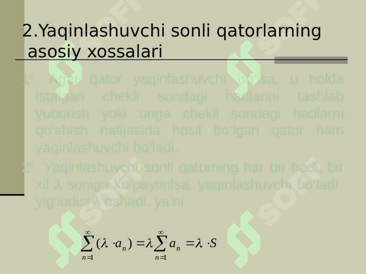 Sonli qatorlar 6