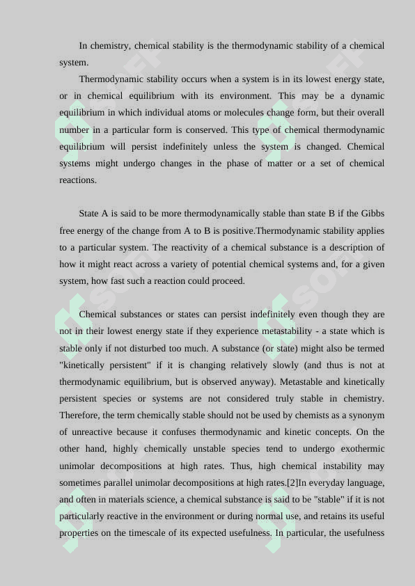 Stable and free compounds 2