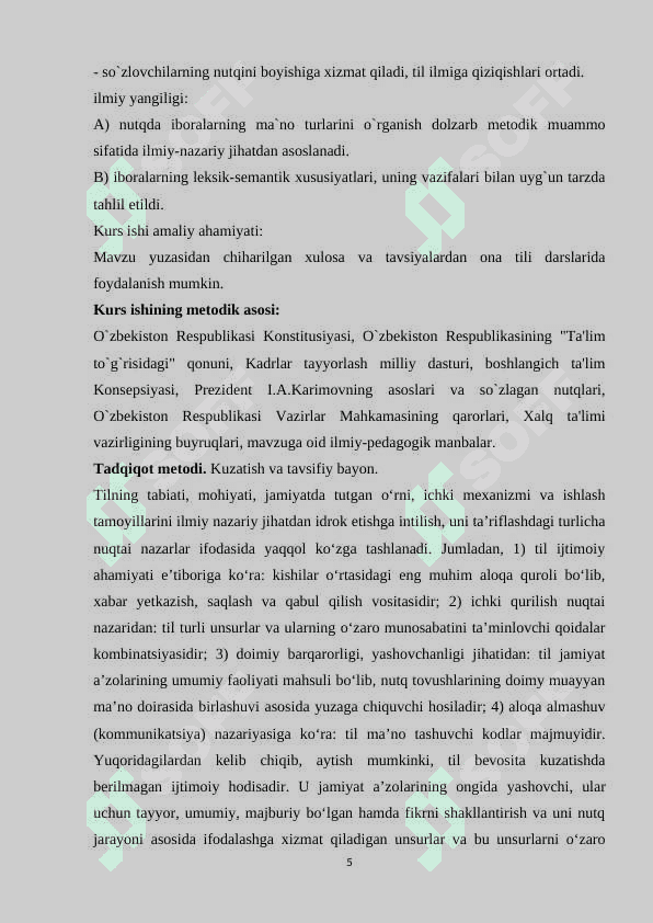 Ona tili ta'limida frazeologik birliklarning tutgan o'rni 5