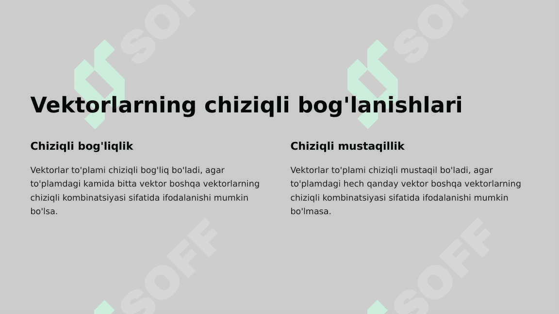 Vektorlar. Vektorlar ustida chiziqli amallar 8