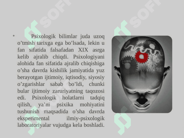 Zamonaviy psixologiyaning asosiy yo'nalishlari. 3