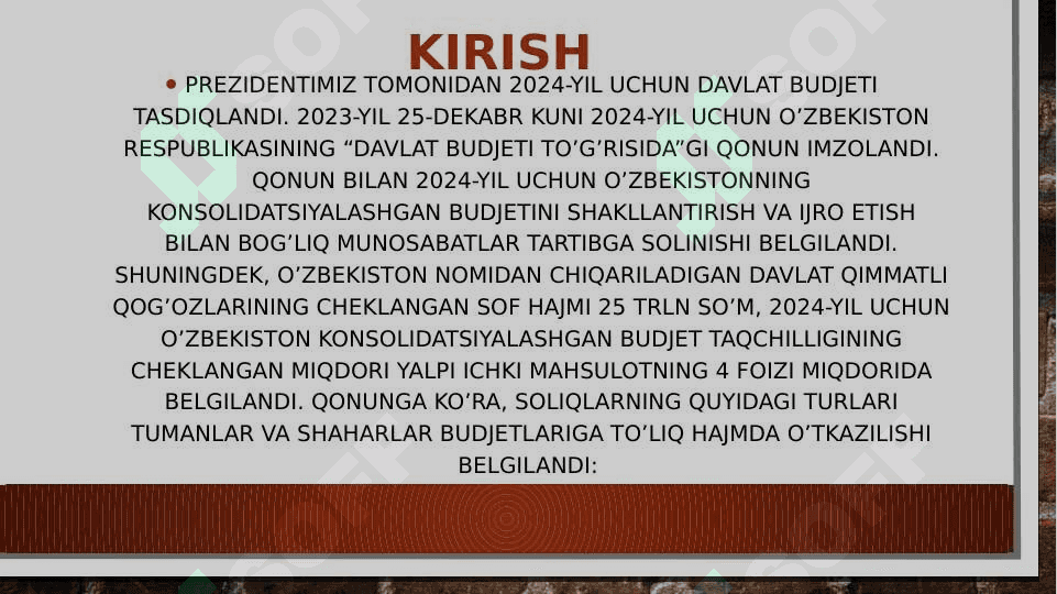 Budjet-soliq siyosati barqarorligini ta’minlash yo’nalishlari 3