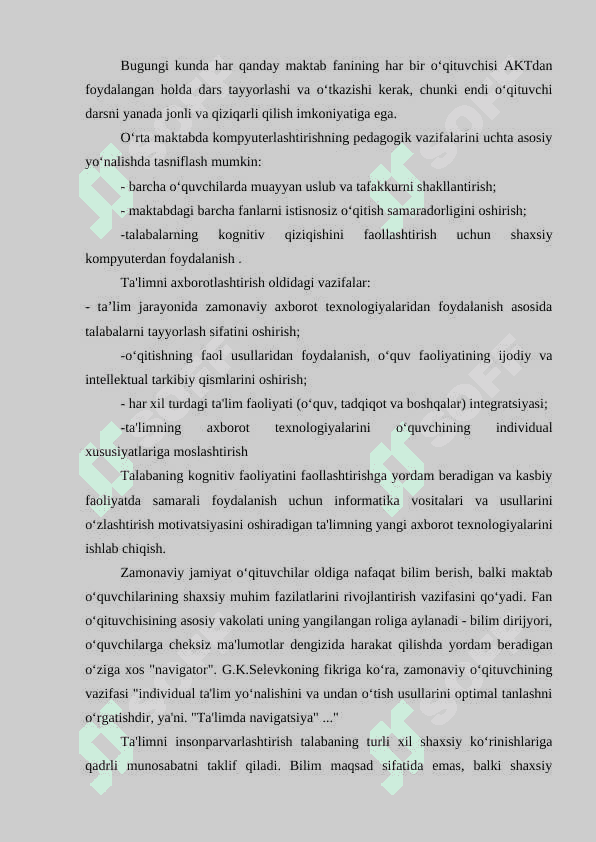 Savod oʻrgatish davrida axborot texnologiyalaridan foydalanish metodikasi 5