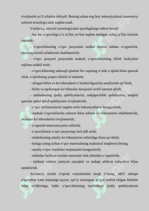 Savod oʻrgatish davrida axborot texnologiyalaridan foydalanish metodikasi 6