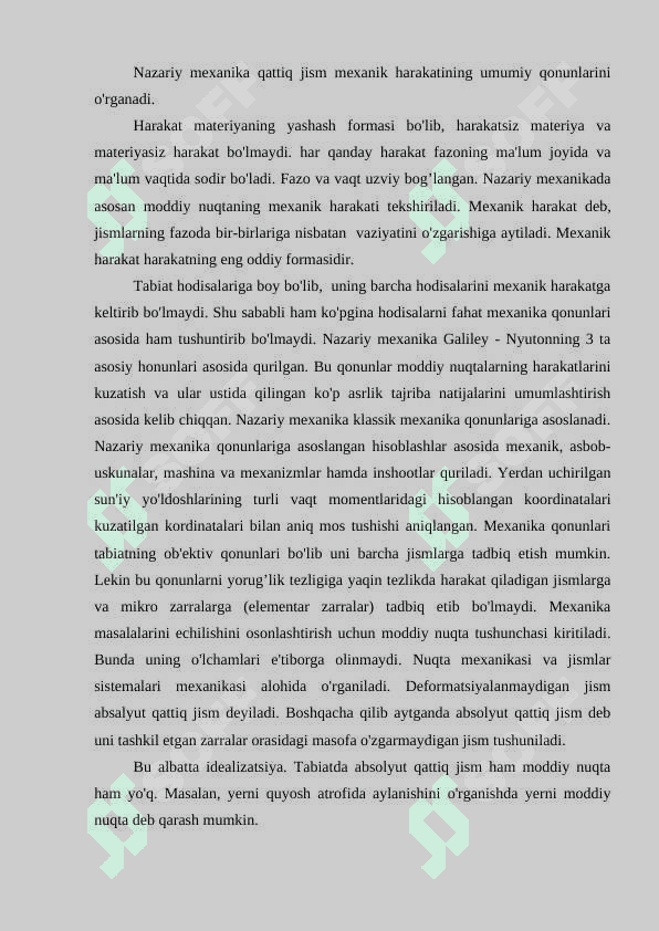 Texnik mexanika fanining rivojlanish tarixi. 2