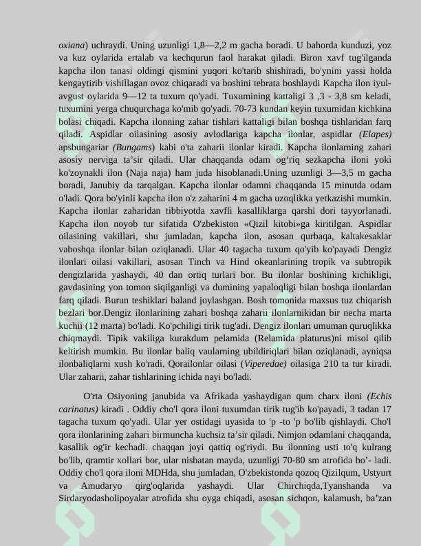 O'zbekistonda tarqalgan zaharli ilonlar 8