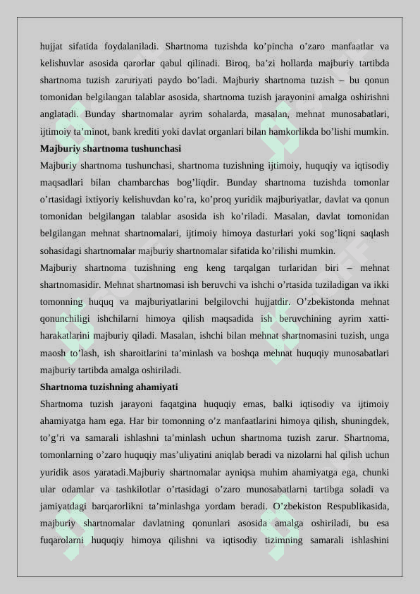 Majburiy tartibda shartnoma tuzish 2