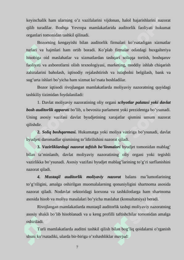Boshqa auditorlarning ishi natiialaridan foydalanish tartibi 7