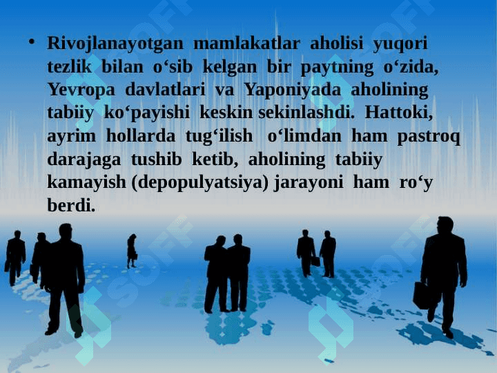 Dunyo aholisi va zamonaviy demografik vaziyat 7