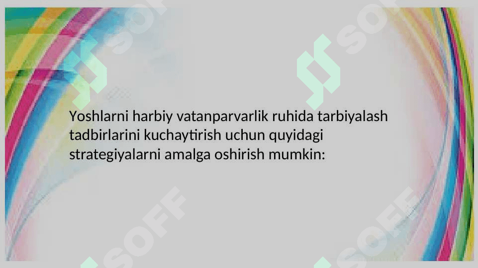 Yoshlarni harbiy vatanparvarlik ruhida tarbiyalash tadbirlarini yanada kuchaytirish 2