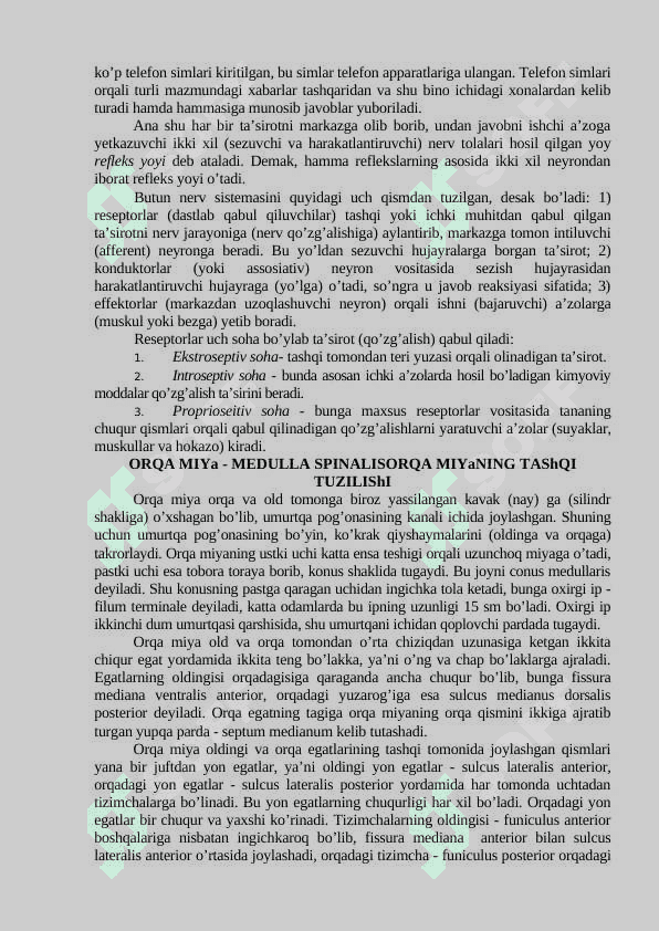 NERV SISTEMASI HAQIDA TA’LIMOT- NEVROLOGIYA 2