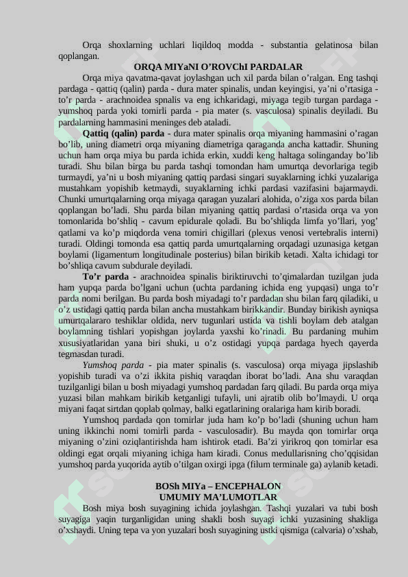 NERV SISTEMASI HAQIDA TA’LIMOT- NEVROLOGIYA 4