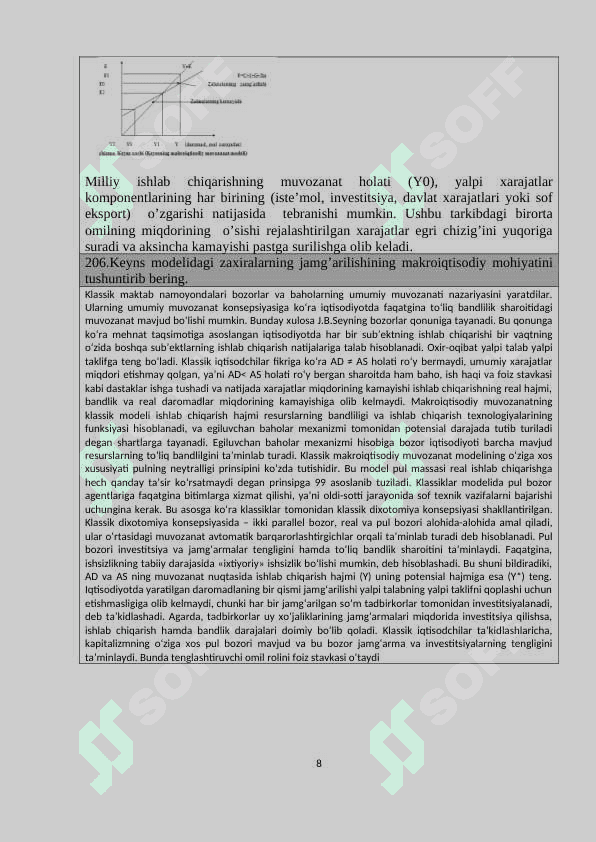 iqtisodiyot yo'nalishidagilar uchun savolnoma javoblari 201-250 gacha 8