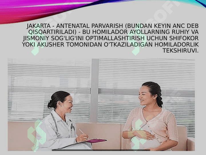 Behatar onalik tamoyillari ANTENATAL PARVARISH 2