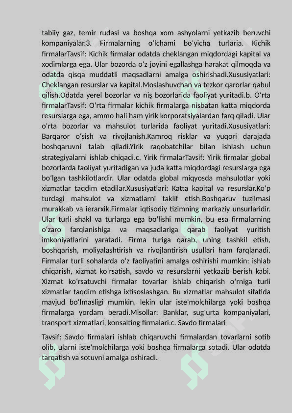 Firma bozor iqtisodiyoti subyekti  sifatida. 5