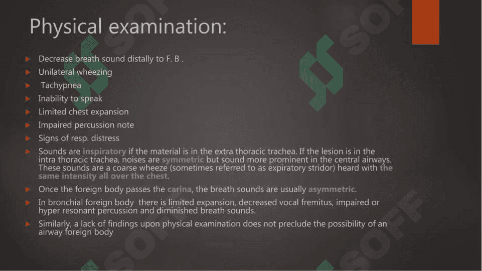 Foreign body aspiration, Pneumothorax, empyema 8