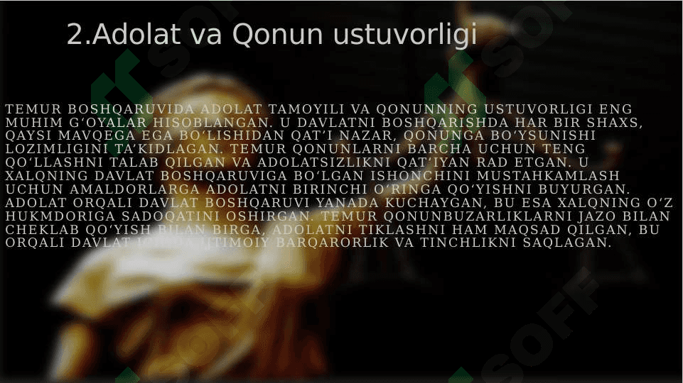 ,,TEMUR TUZUKLARI’’ asaridagi siyosiy g’oyalar 5
