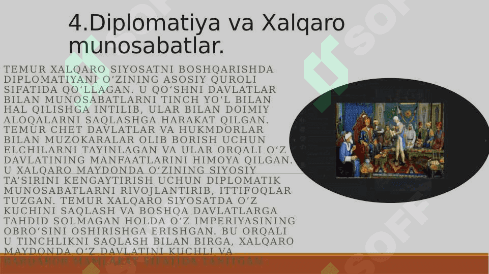 ,,TEMUR TUZUKLARI’’ asaridagi siyosiy g’oyalar 7