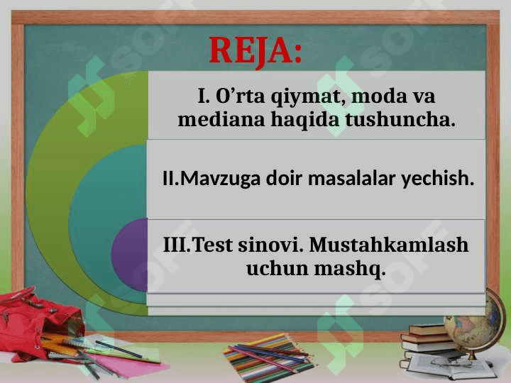 O’rta qiymat. Moda Mediana 2