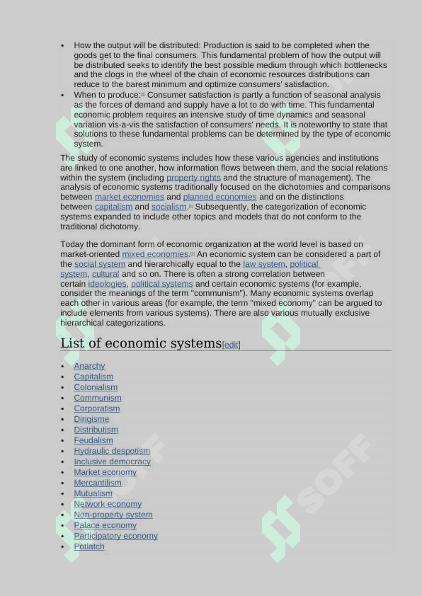 Economic system of the world 3
