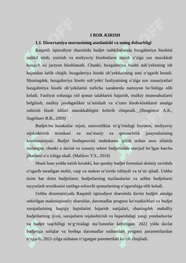 RAQAMLI IQTISODIYOT SHAROITIDA BUDJET HISOBI VA NAZORATINI RIVOJLANTIRISH ISTIQBOLLAR 7