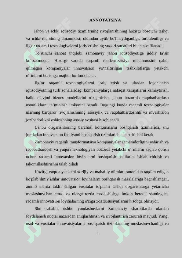 LOYIHA BOSHQARUVI UCHUN RAQAMLI VOSITALAR: TENDENSIYALAR VA LOYIHA MUVAFFAQIYATIGA TA‘SIRINI BAHOLASH 2