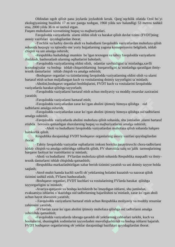 Tabiiy favqulodda vaziyatlar va undan ximoyalanish 4