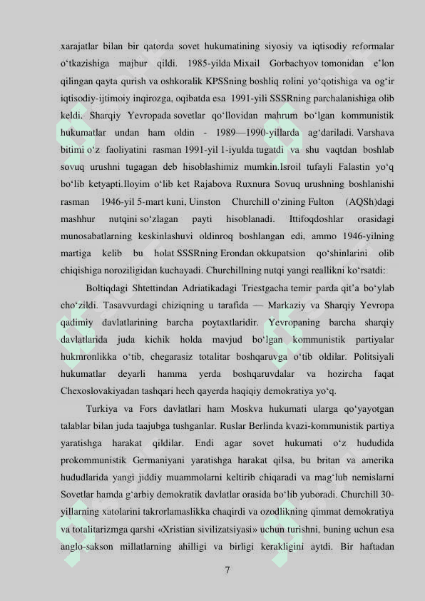 SOVUQ URUSH TARIXI TARIXSHUNOSLIGI 6