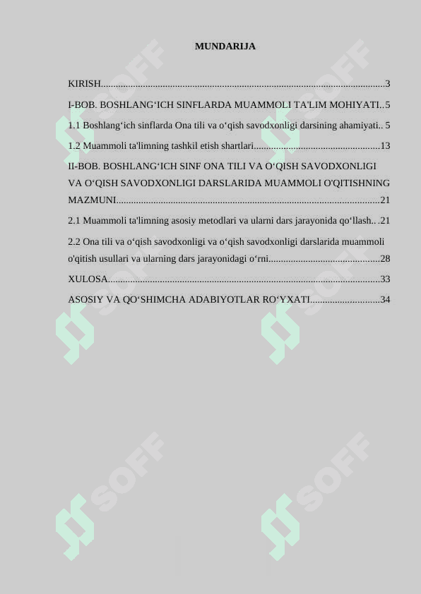 BOSHLANG‘ICH SINF ONA TILI VA O‘QISH SAVODXONLIGI VA O‘QISH SAVODXONLIGI DARSLARIDA MUAMMOLI O'QITISH USULLARI 2
