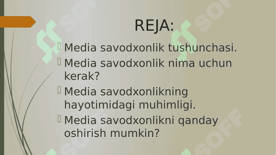 MEDIA SAVODXONLIKNI QANDAY OSHIRISH MUMKIN 2