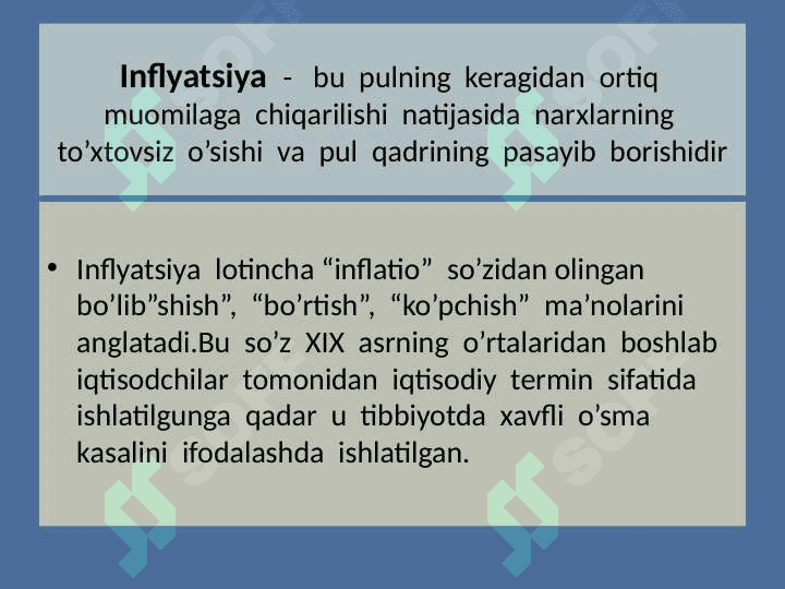 INFLATSIYA VA INFLATSIYAGA TA'SIR ETUVCHI OMILLAR 2