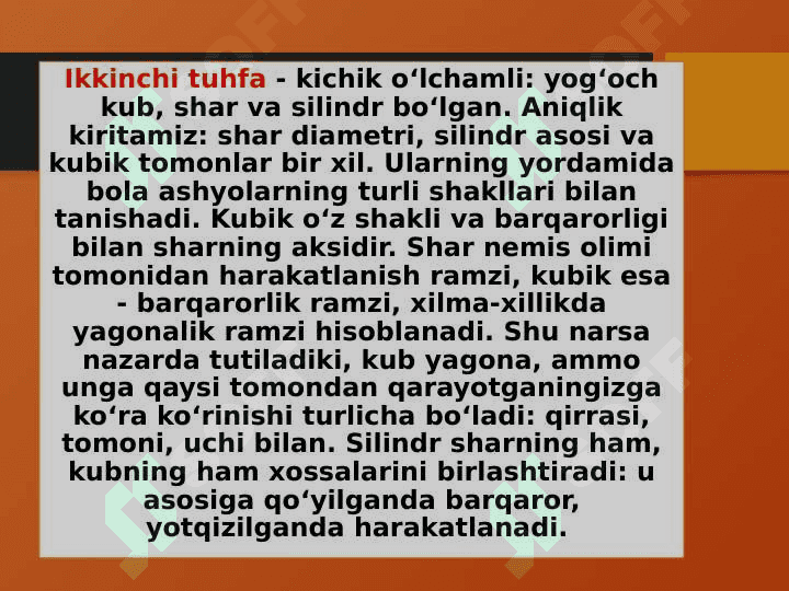 F Frebelning didaktik tizim 5