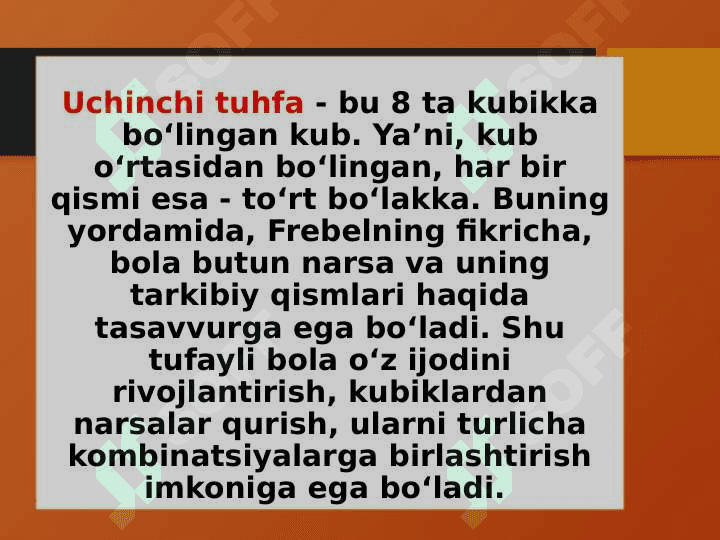 F Frebelning didaktik tizim 6