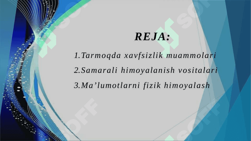 Fizik sathda kompyuter tarmog‘ini himoyalash 2
