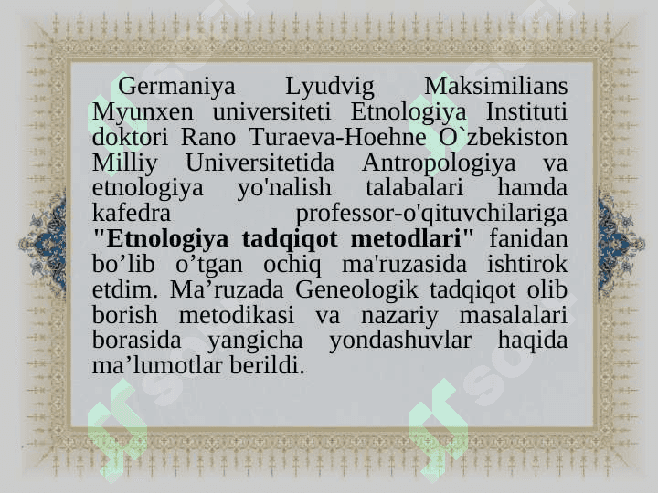 Janubiy Hisor tog‘ mintaqasi aholisida oila shajaralari va genealogik meros 6