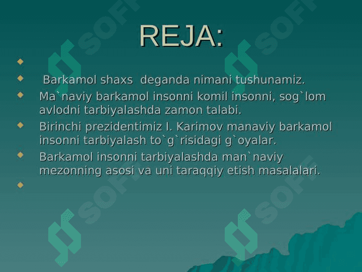 SHAXS BARKAMOLLIGI 2