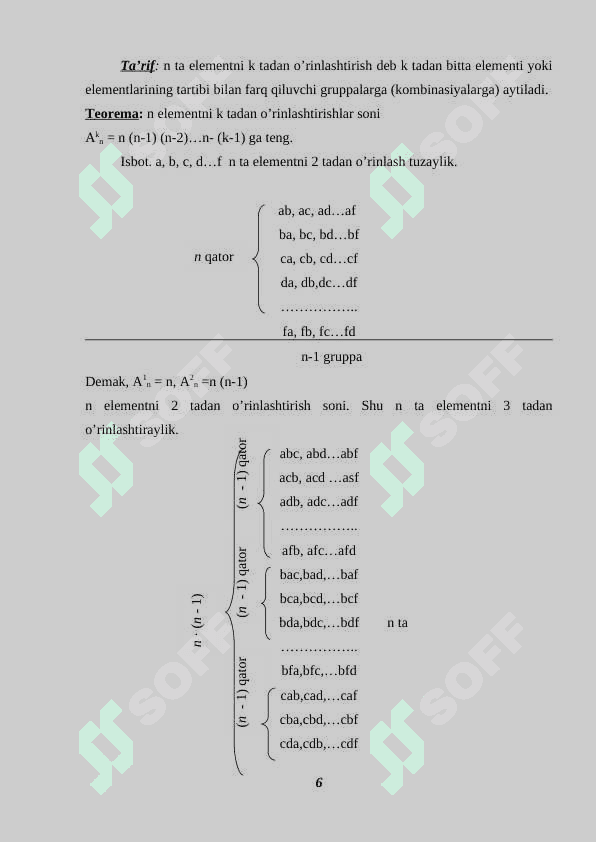 Kombinatorika elementlari 6