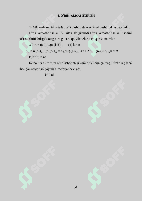 Kombinatorika elementlari 8