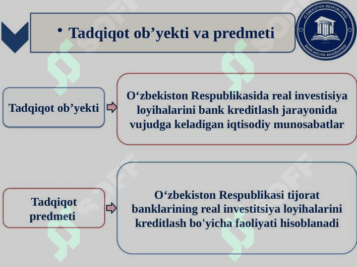 BANK KREDITLARI ORQALI LOYIHAVIY MOLIYALASHTIRISHNI SAMARALI TASHKIL ETISH 5