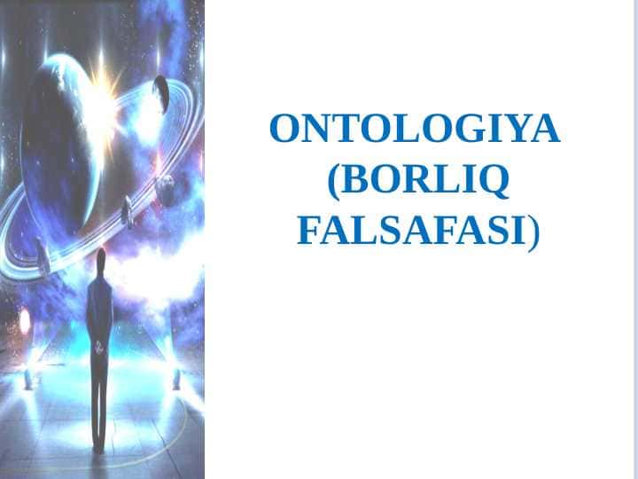 Borliq falsafasi (Ontologiya)