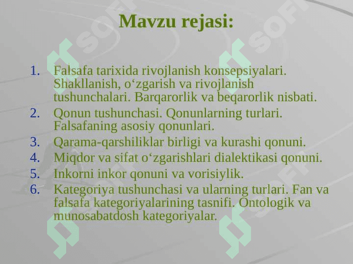 Rivojlanish falsafasi 2