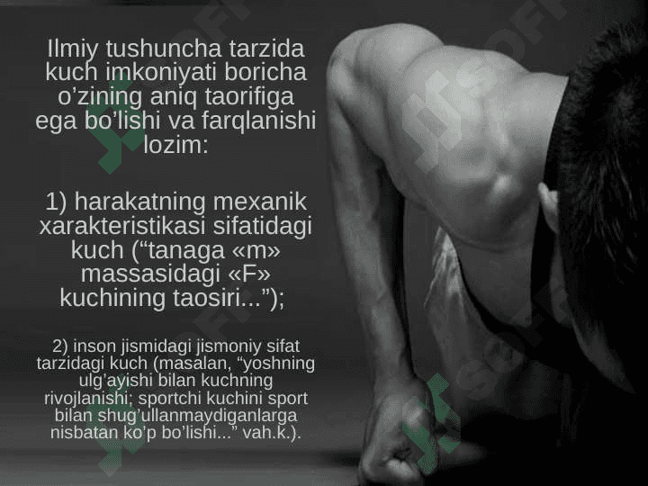 Kuch qobiliyatlarini rivojlantirish metodikasining tasnifi 4